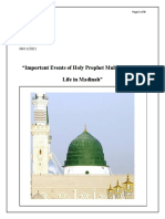 Important Events of Prophet Muhammad's Life in Madinah