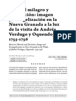 Entre El Milagro y La Devoción: Imagen y Evangelización en La Nueva Granada A La Luz de La Visita de Andrés Verdugo y Oquendo, 1755-1756