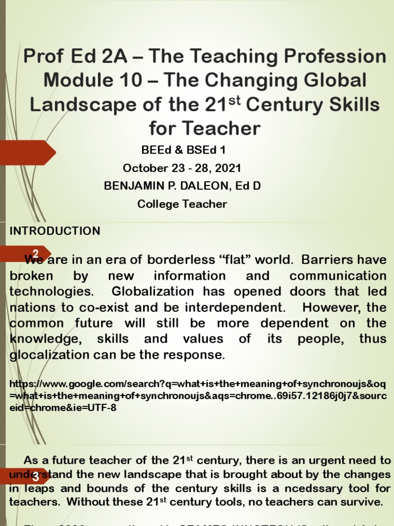 21st Century Teaching Landscape | PDF | Learning | Teachers