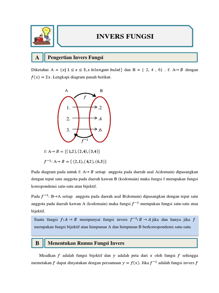 2 Bahan Ajar Invers Fungsi | PDF