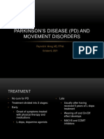 Parkinson'S Disease (PD) and Movement Disorders: Reynold A. Wong, MD, FPNA October 6, 2021