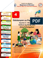 Edukasyon Sa Pagpapakatao: Kultura NG Ating Lahi, Ating Pahalagahan