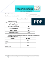 Isolation of Casein and Separation of Amino Acids Using Paper Chromatography