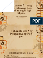 Kabanata 21: Ang Pangalawang Pag-Uwi at Ang La Liga Filipina