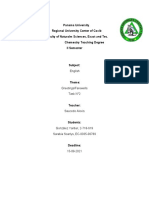 Panama University. Regional University Center of Coclé Faculty of Naturalm Sciences, Exact and Tec. Chemestry Teaching Degree II Semester