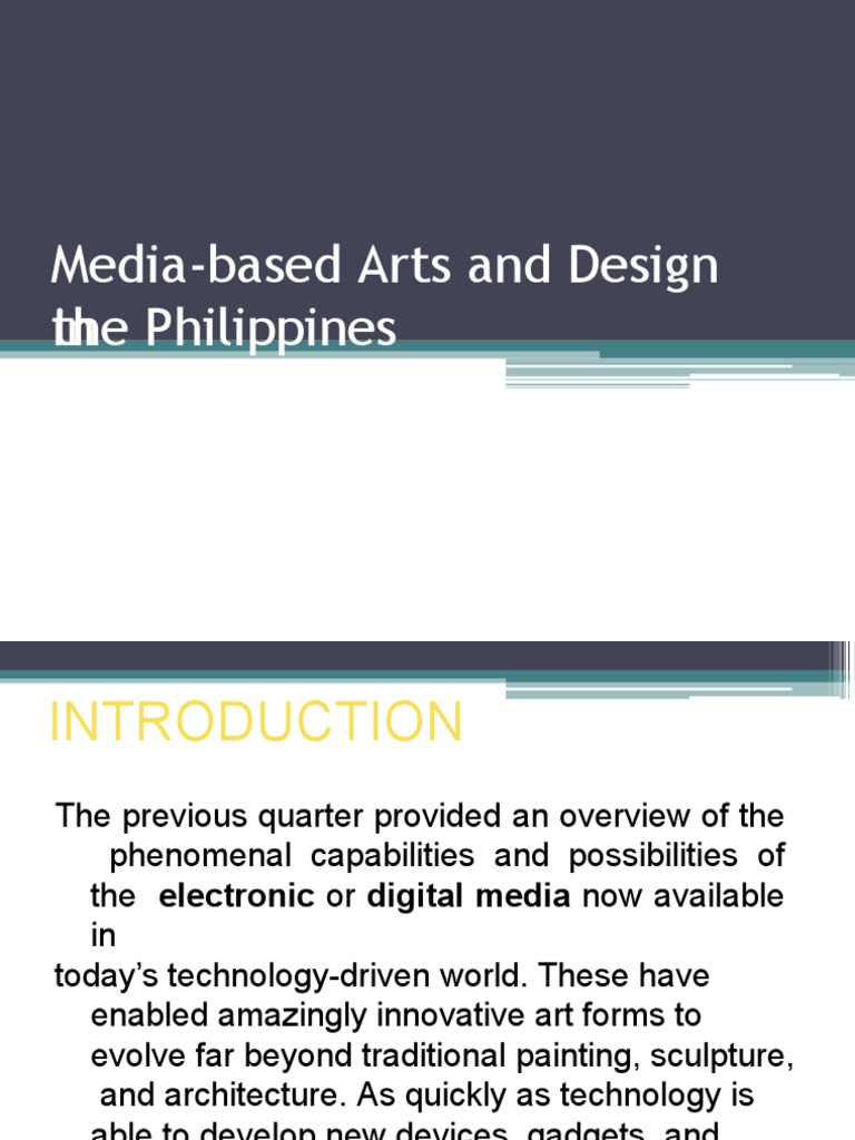 MediaBased Arts and Design in The Philippines PDF