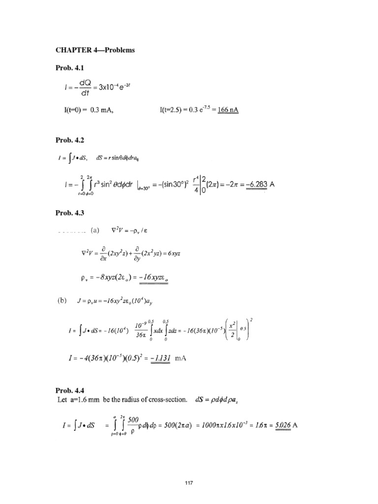 CHAPTER 4-Problems Prob. 4.1 | PDF | Science & Mathematics