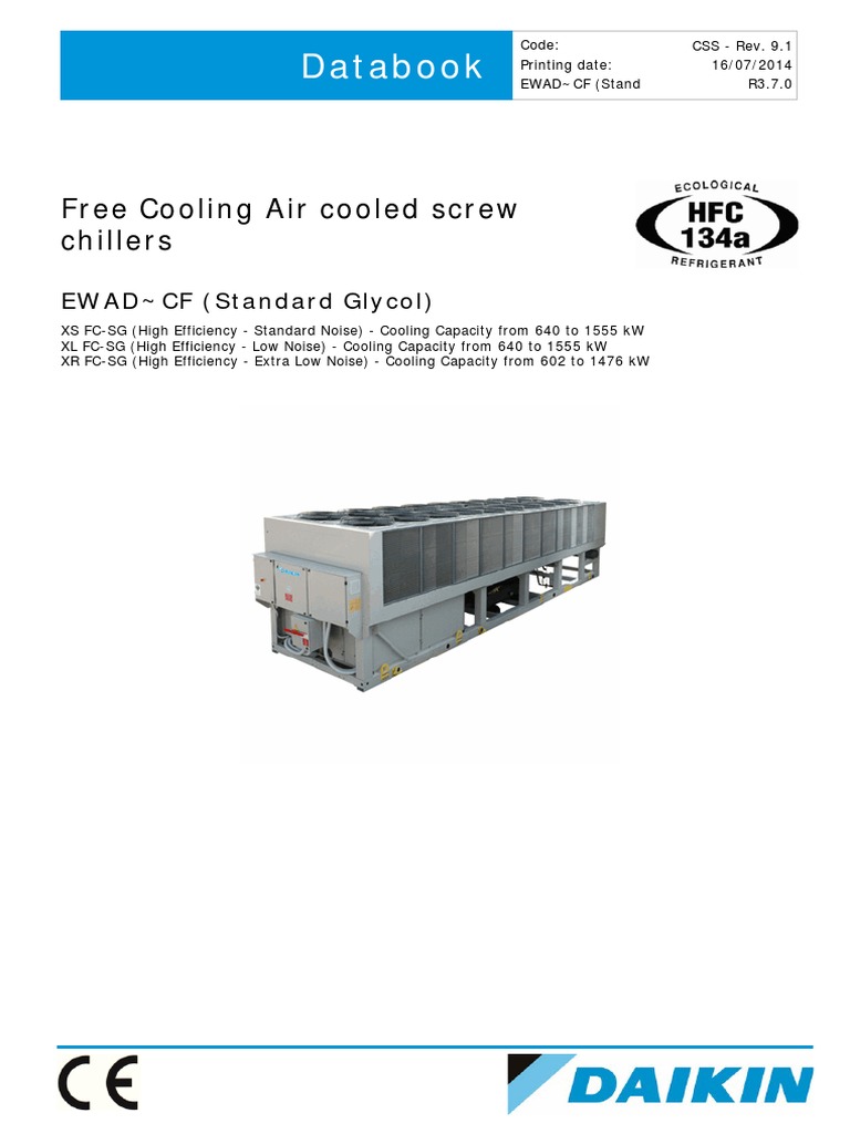 EWAD~CF Free Cooling Chillers Overview | PDF | Heat Exchanger | Pump