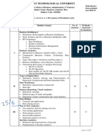 Gujarat Technological University: Subject Name: Business Analytics (BA) Subject Code: 4529201