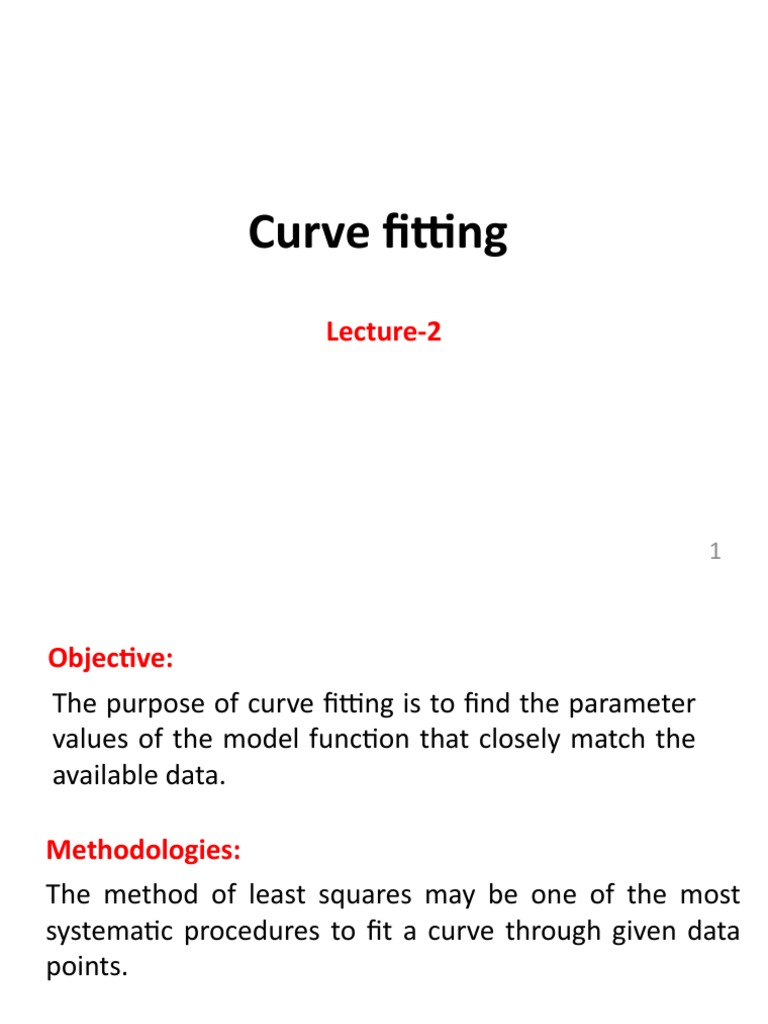 Curve Fitting Using Least Squares Method | PDF | Least Squares ...