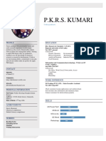 P.K.R.S. Kumari: Profile Education