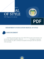 DepEd Manual of Style Monitoring Form