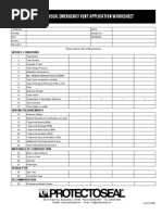 Protectoseal Emergency Vent Application Worksheet: Service Conditions