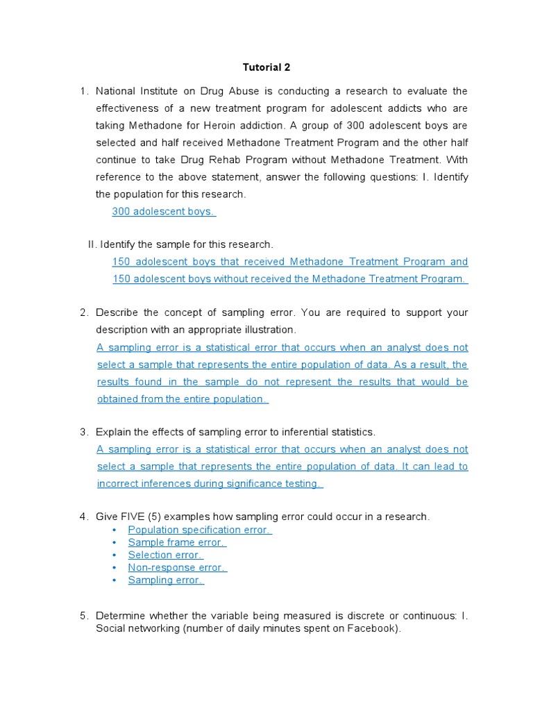 Tutorial 2 & 3 | PDF | Statistics | Probability Distribution