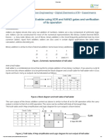 Construction and verification of half/full adder using logic gates