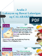 Aralin 3 - Relatibong Lokasyon NG Mga Lalawigan Sa Rehiyon (CALABARZON)