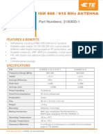 Ism 868 / 915 MHZ Antenna: Part Numbers: 2195835-1