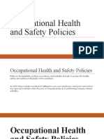 Occupational Health and Safety Policies