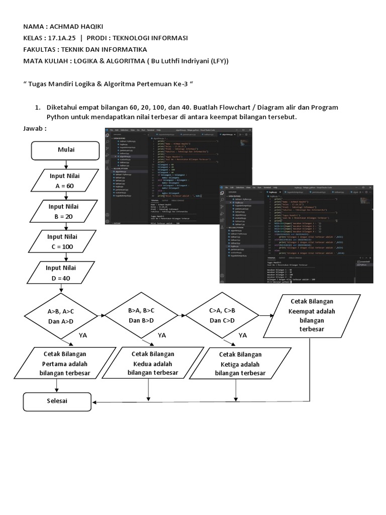 Tugas Algoritma dan Program Python | PDF