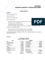 Basic Accounting Concepts: The Balance Sheet: Problem 2-1