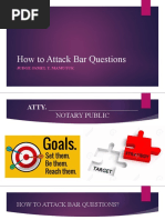 How To Attack Bar Questions: Judge Jamel T. Mamutuk