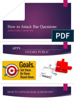 How To Attack Bar Questions: Judge Jamel T. Mamutuk