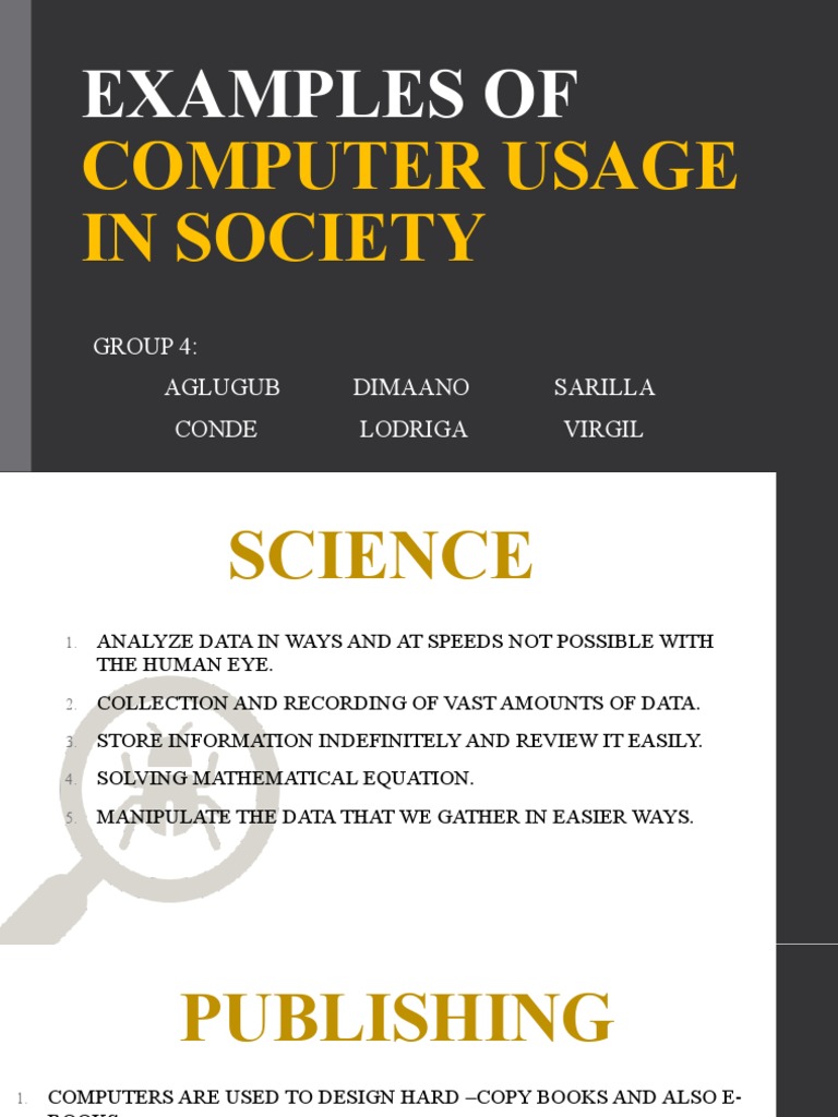 Examples Of Computer Usage in Society PDF Books