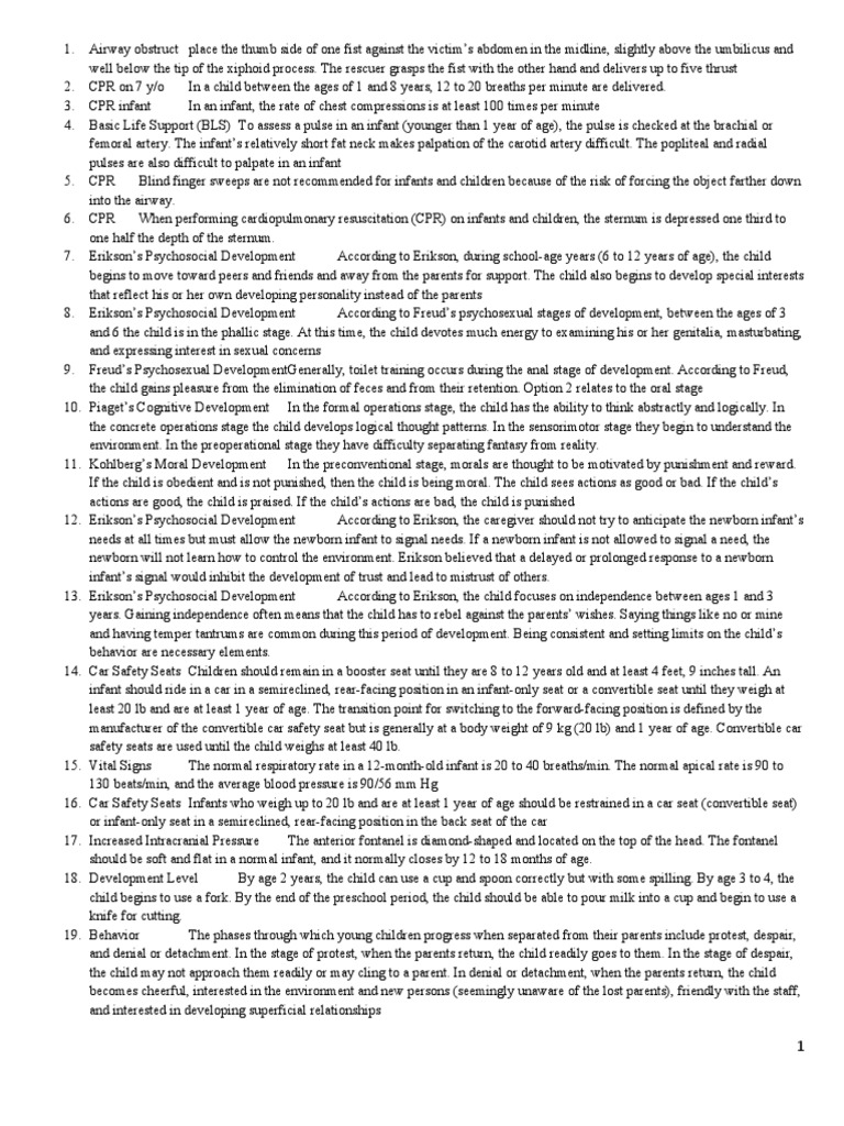 Management of a pediatric unit quizlet image