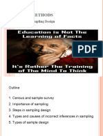 Research Methods: Chapter Four: Sampling Design