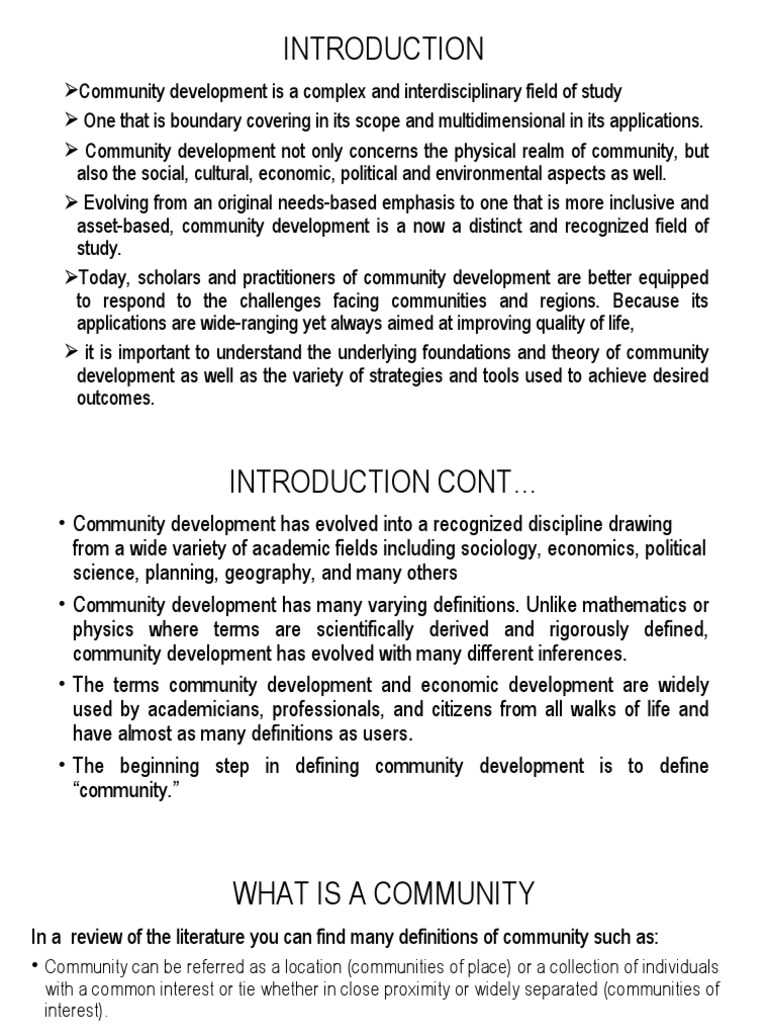 Concepts in Community Development 2021 | PDF | Community | Social Group