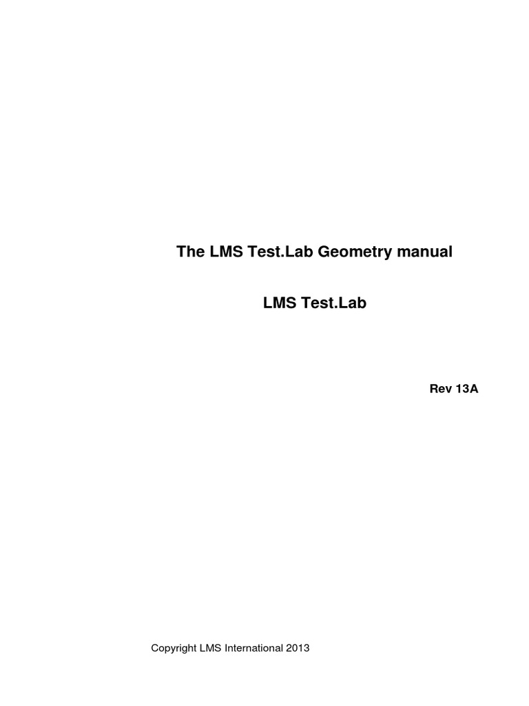 Siemens LMS LAB Geometry | PDF | Cartesian Coordinate System