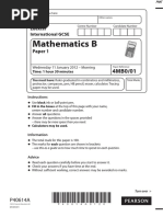 January 2012 QP - Paper 1 Edexcel (B) Maths IGCSE