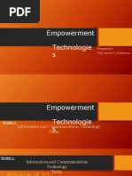 Empowerment Technologie S: Prepared By: Paul Jerome S. Ricablanca