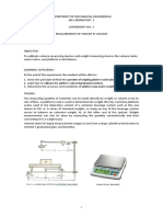 Online Lab - Me Lab1 Expt 3 Weight Volume