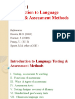 Introduction To Language Testing & Assessment Methods: References