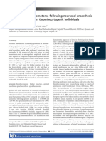 The Risk of Spinal Haematoma Following Neuraxial Anaesthesia or Lumbar Puncture in Thrombocytopenic Individuals