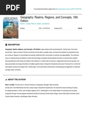 Wiley - Geography - Realms, Regions, and Concepts, 16th