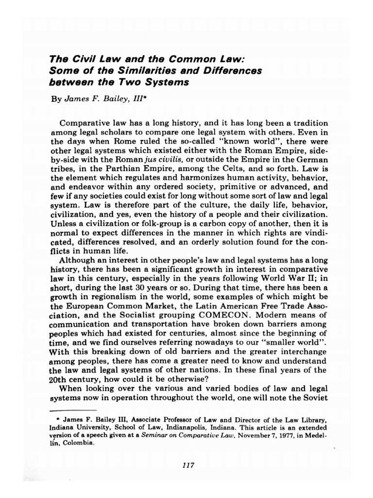 Common and Civil Law Similarities | PDF | Precedent | Common Law