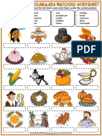 Cycle 8. Nov 2-9. Story Time. Thanksgiving Vocabulary Worksheet.
