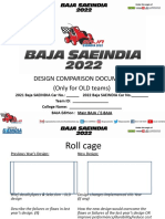 BAJA SAEINDIA 2022 - Design Comparison Document