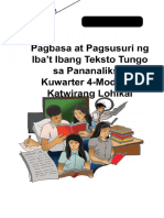 Pagbasaatpagsusuri Sem2 Qtr4 Modyul9 - Katwirang Lohikal-1