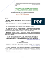 Ley de La Economía Social y Solidaria, Reglamentaria Del Párrafo Octavo Del Artículo 25 de La...