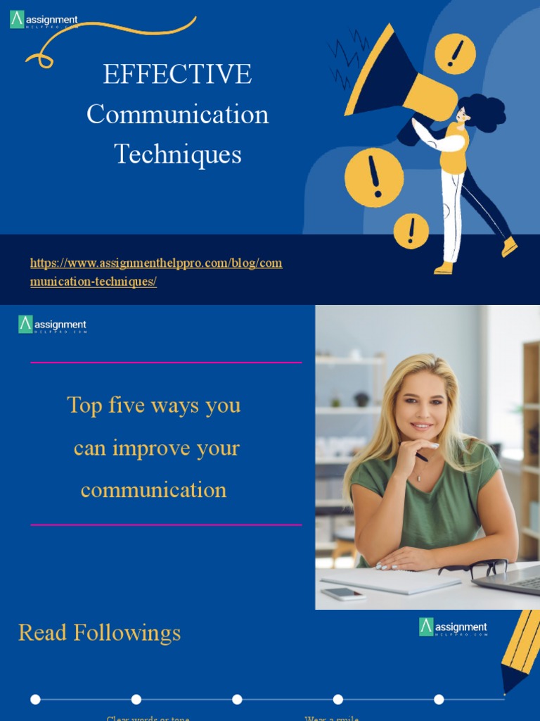 Effective communication techniques pdf