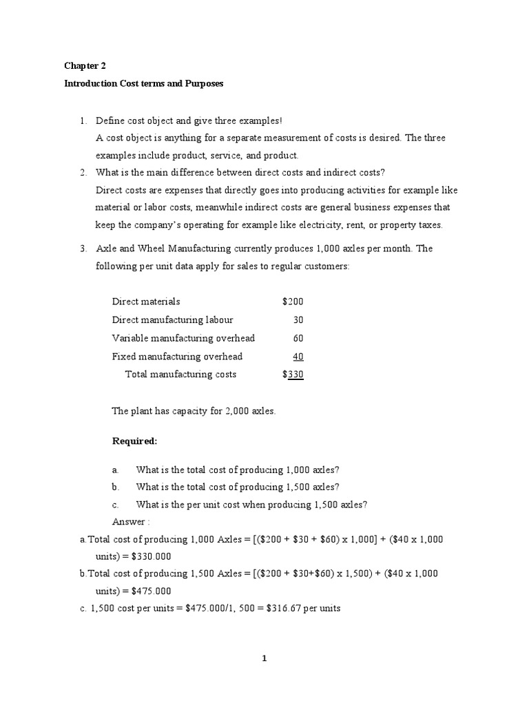 Cost Analysis for Manufacturing | PDF | Cost Of Goods Sold | Cost