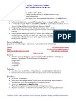 General Information:: Formal Lab Report Format Mrs. Toombs Senior Chemistry