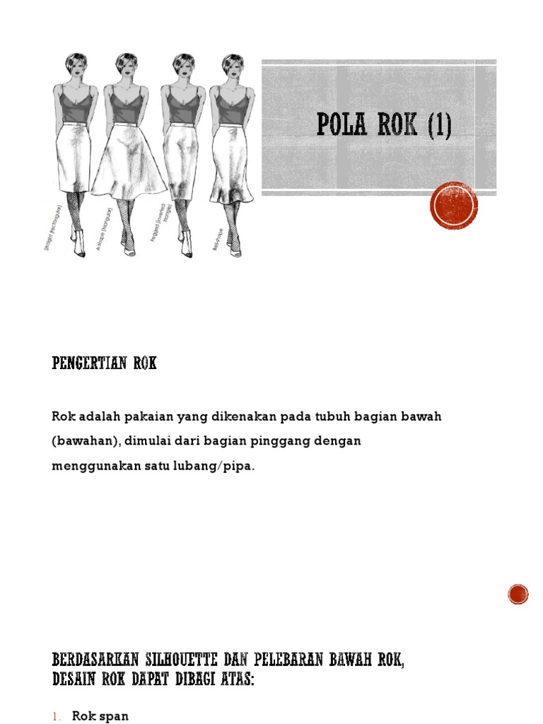 Pola dan Jenis Rok Span dan Lipit | PDF | Kajian Bahasa Asing | Griya ...