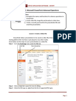 Chapter 10: Microsoft Powerpoint Advanced Operations: Objectives