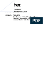 Brother Fax 78 Parts Manual