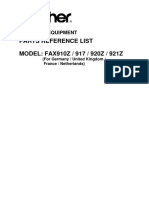 Brother Fax 910z, 917, 920z, 921z Parts Manual