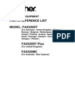 Brother Fax 520 Parts Manual